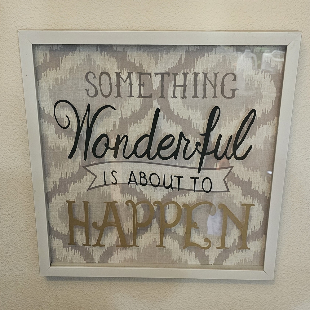 Inspirational Wall Art with Gold and Black Text
